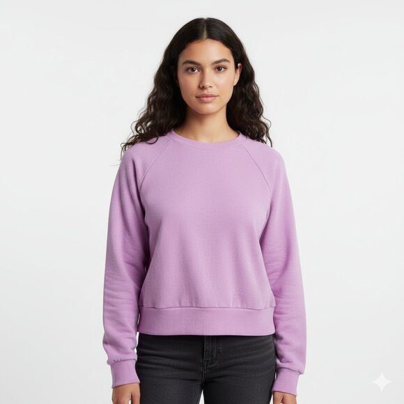 NWT Colsie Lilac Purple Crewneck Sweatshirt – Soft Fleece Pullover Women’s M - Picture 1 of 8